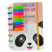 CADERNO INTELIGENTE A5 8 DISCOS COM POST IT PANDA FOFO CAPA DURA
