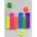 MARCA TEXTO FORMATO BLOCO DE CONSTRUÇÃO 6 CORES FLUORENCENTE ENCAIXE LEGO
