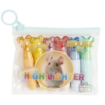 MINI MARCA TEXTO MOUSE KIT COM 6 CORES