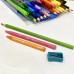 KIT DE COLORIR CANETA E LAPIS DE COR CONJUNTO COM GIZ CERA
