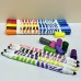 KIT 10 CANETINHA PONTA DUPLA 2 EM 1 20 CORES PONTA GROSSO