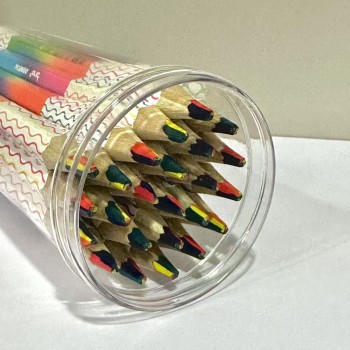 KIT 24 LÁPIS DE COR  ARCO-ÍRIS MULTICOLOR GRADIENTE LÁPIS MAGIC
