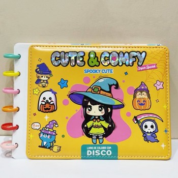 LIVRINHO INTELIGENTE PARA COLORIR CUTE COMFY COM 8 DISCOS TEMA VARIADO