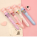 CANETA 10 CORES TEMA RAPOSA ROSA FOFO