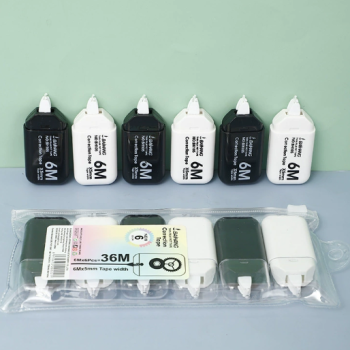 FITA CORRETIVA KIT 6 PEÇAS COR BRANCO E PRETO