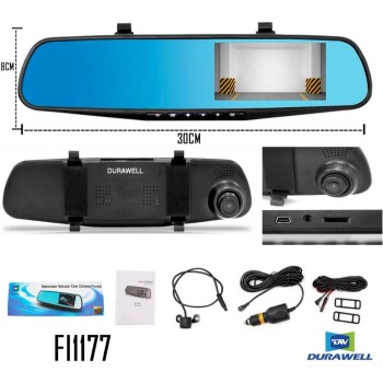 Retrovisor Com 2 Câmeras Ré E Frontal – Gravadora Dvr FI1177 MY-7148