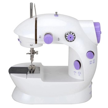 Mini Maquina Costura Portátil Elétrica + Pedal Bivolt SM-202A