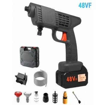 LAVADORA JATO DE ALTA PRESSÃO RECARREGAVEL SEM FIO BIVOLT COM 2 BATERIAS - QXQ-02