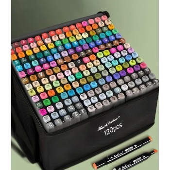 KIT CANETINHA MARCA TEXTO 120 CORES 