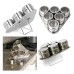 PORTA TEMPEROS  INOX TRIANGULAR COM 6 POTES REF5977