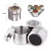 PORTA TEMPEROS  INOX TRIANGULAR COM 6 POTES REF5977