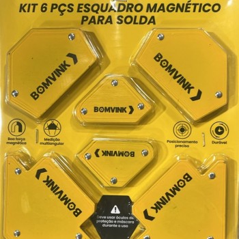 KIT 6 PCS ESQUADRO MAGNETICO PARA SOLDA BOM3608