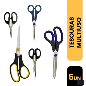 KIT 5 PÇS TESOURAS BOM3302