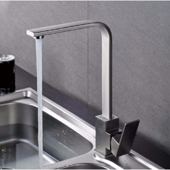 Torneira Quadrada Cozinha/ Lavabo Aço Inox 304 Quente E Fria