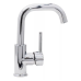 Torneira de Cozinha 22cm Monocomando – Água Quente e Fria, Bica Móvel Cromada em Liga de Aço