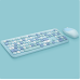 Kit Teclado e Mouse Sem Fio Mofii 666 – Design Retrô com Cores Criativas