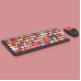 Kit Teclado e Mouse Sem Fio Mofii 666 – Design Retrô com Cores Criativas