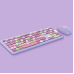 Kit Teclado e Mouse Sem Fio Mofii 666 – Design Retrô com Cores Criativas