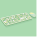 Kit Teclado e Mouse Sem Fio Mofii 666 – Design Retrô com Cores Criativas