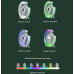 Ventilador Portátil com Luz LED Arco-Íris, Recarregável via USB