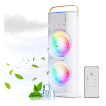 Ventilador De Torre De Pulverização De Cabeça Dupla com Humidificador