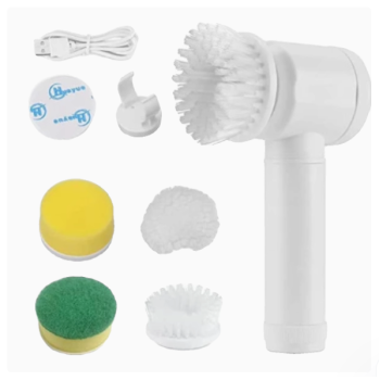 Escova Elétrica Recarregável Multiuso – Magic Brush com Múltiplas Cabeças