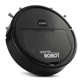 Robô Aspirador Inteligente Automático Varredor Recarregável Cor Preto 5v