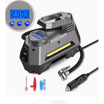 Compressor Multifuncional Automotivo 12V - 120W com Medição Digital e Iluminação de Emergência