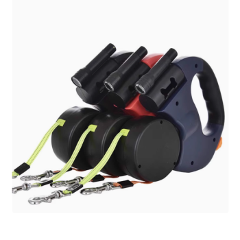 Guia Retrátil Dupla para Pets – Controle de Dois Cães com Um Só Equipamento