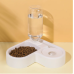 Comedouro e Bebedouro Automático 2 em 1 para Pets – Design de Canto Otimizado