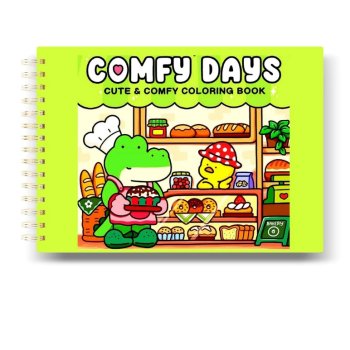  LIVRO DE COLORIR COZY FRIENDS – 50 PÁGINAS | PAPEL GROSSO 180g | CAPA DURA