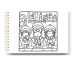  LIVRO DE COLORIR COZY FRIENDS – 50 PÁGINAS | PAPEL GROSSO 180g | CAPA DURA