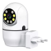 Câmera Lâmpada Plug Tomada Hd 720p Wifi Panorâmica Infravermelho visão noturna Cor Branco