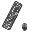 Kit Teclado e Mouse Sem Fio Mofii 666 – Design Retrô com Cores Criativas