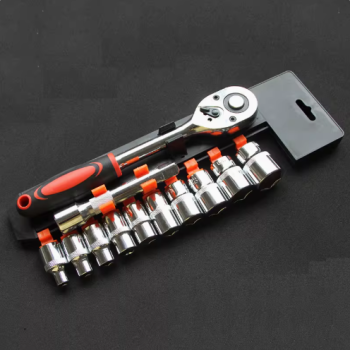 Chave de Catraca Rápida com Soquetes – Ferramenta Prática para Reparos Domésticos e Automotivos