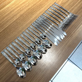 6 peças no pacote de Garfo de inox detalhado