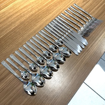 6 peças no pacote de Faca de inox detalhado