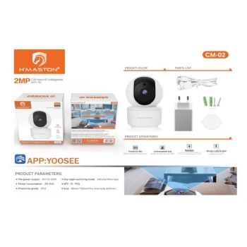 CM02 Câmera De Segurança Wifi Full Hd Wireless Visão Noturna