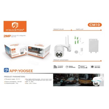 CM10  Câmera Externa IP Prova D'água Infravermelho Externa Wifi HD