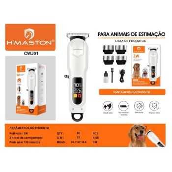 CWJ01 Máquina De Tosar Pet Profissional Cortar Pelo De Cachorro Animais Domésticos 