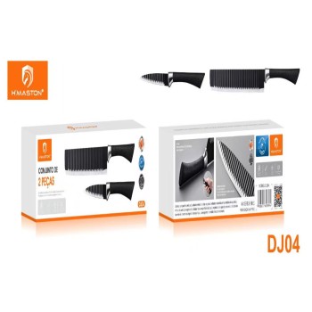 DJ04 CONJUNTO 2 FACAS TITANIUM - BLACK 