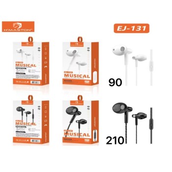 EJ-131 Fone de ouvido  Som estéreo com Microfone