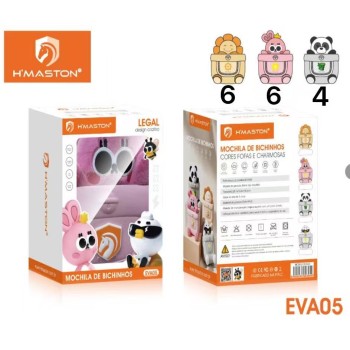 EVA05 Mochila Escolar Infantil Ajustável Com Desenho de Animal