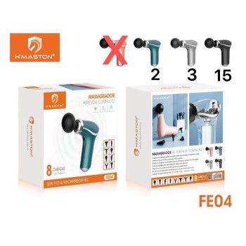 FE04 Massageador Elétrico Profissional Muscular Massagem Portátil Alta Frequência 