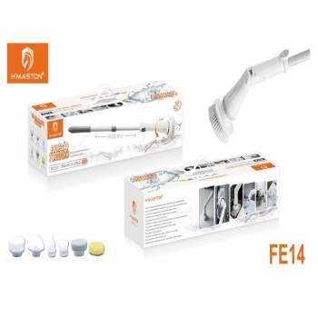 FE14 Escova De Limpeza Elétrica Ajustável Para Banheiro E Cozinha 6 Em 1 Recarregável
