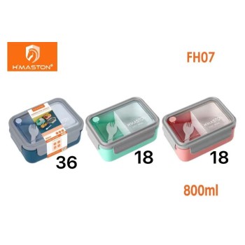 FH07 Marmita Térmica Hermética Adulto e infantil Lancheira com Talher800ML