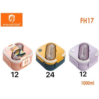 FH17 Marmita Térmica Hermética Adulto e infantil Lancheira com Talher1000ML