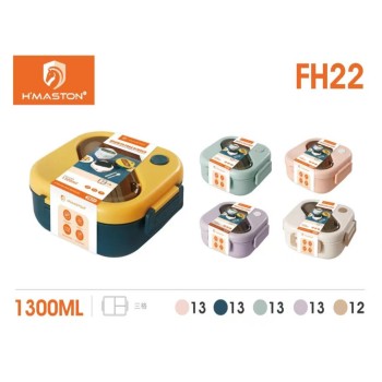 FH22 Marmita Térmica Hermética Adulto e infantil Lancheira com Talher1300ML