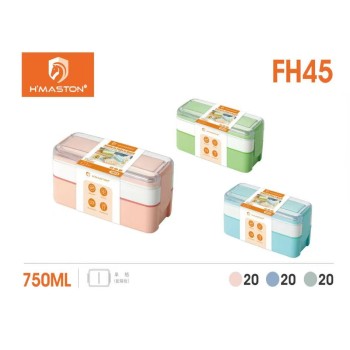 FH45 Lancheira Marmita 750 ml Com 2 Divisórias Acompanha Talheres Lunch