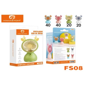 FS08 Mini Ventilador Portátil De Mão Mesa Usb Recarregável